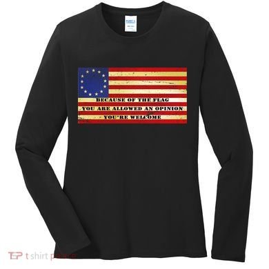 Funny Betsy Ross Original 13 Colony Flag Women's Long Sleeve Shirt