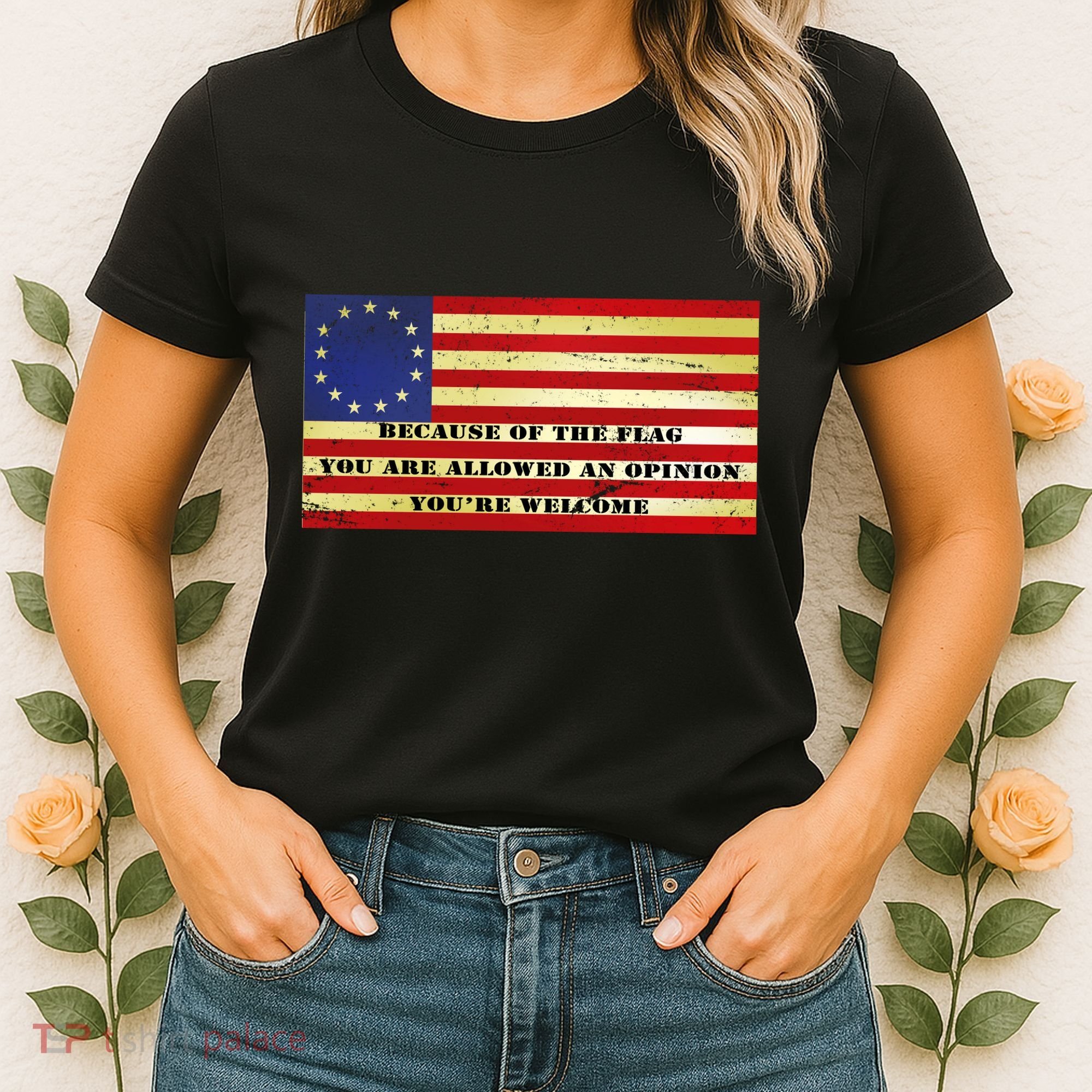 Funny Betsy Ross Original 13 Colony Flag Women's T-Shirt
