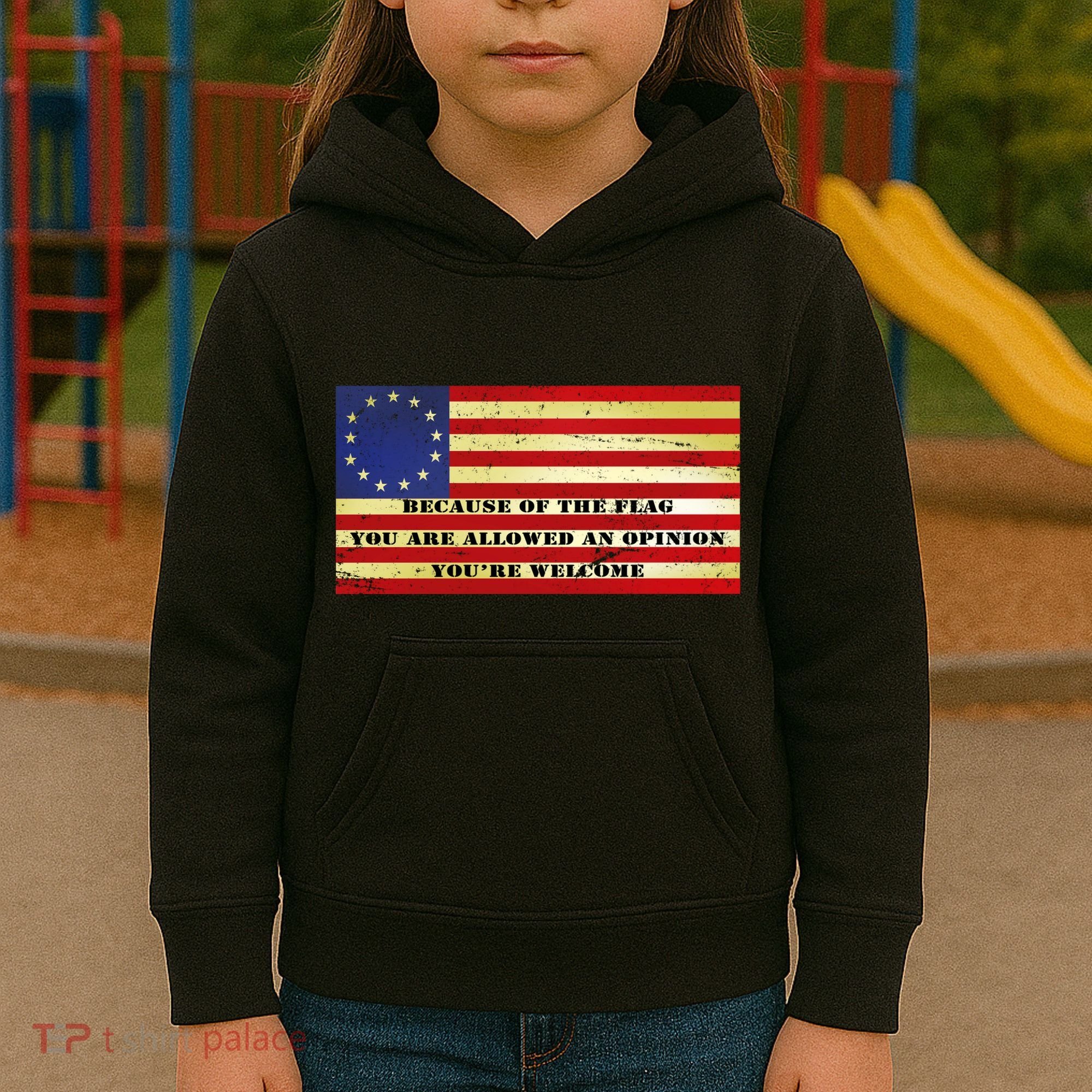 Funny Betsy Ross Original 13 Colony Flag Kids Hoodie