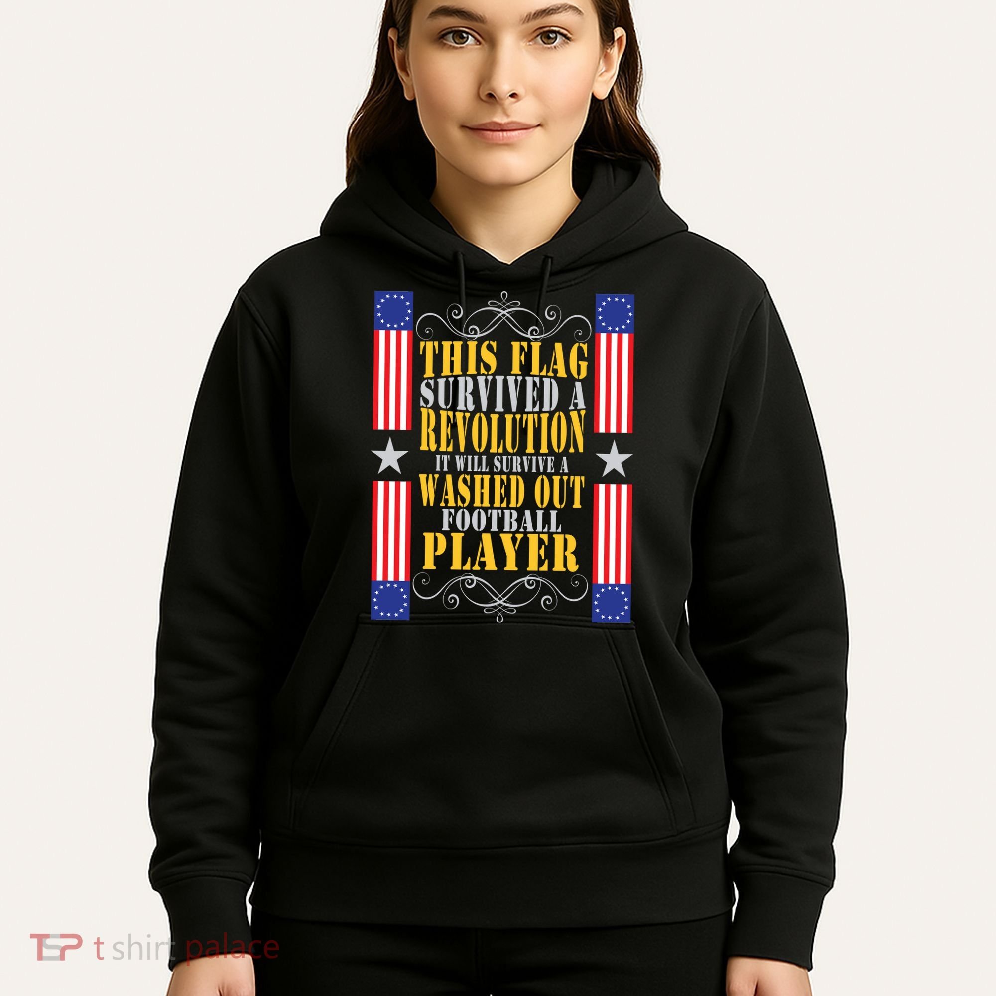 Funny Betty Ross Flag Survived The Revolution Hoodie