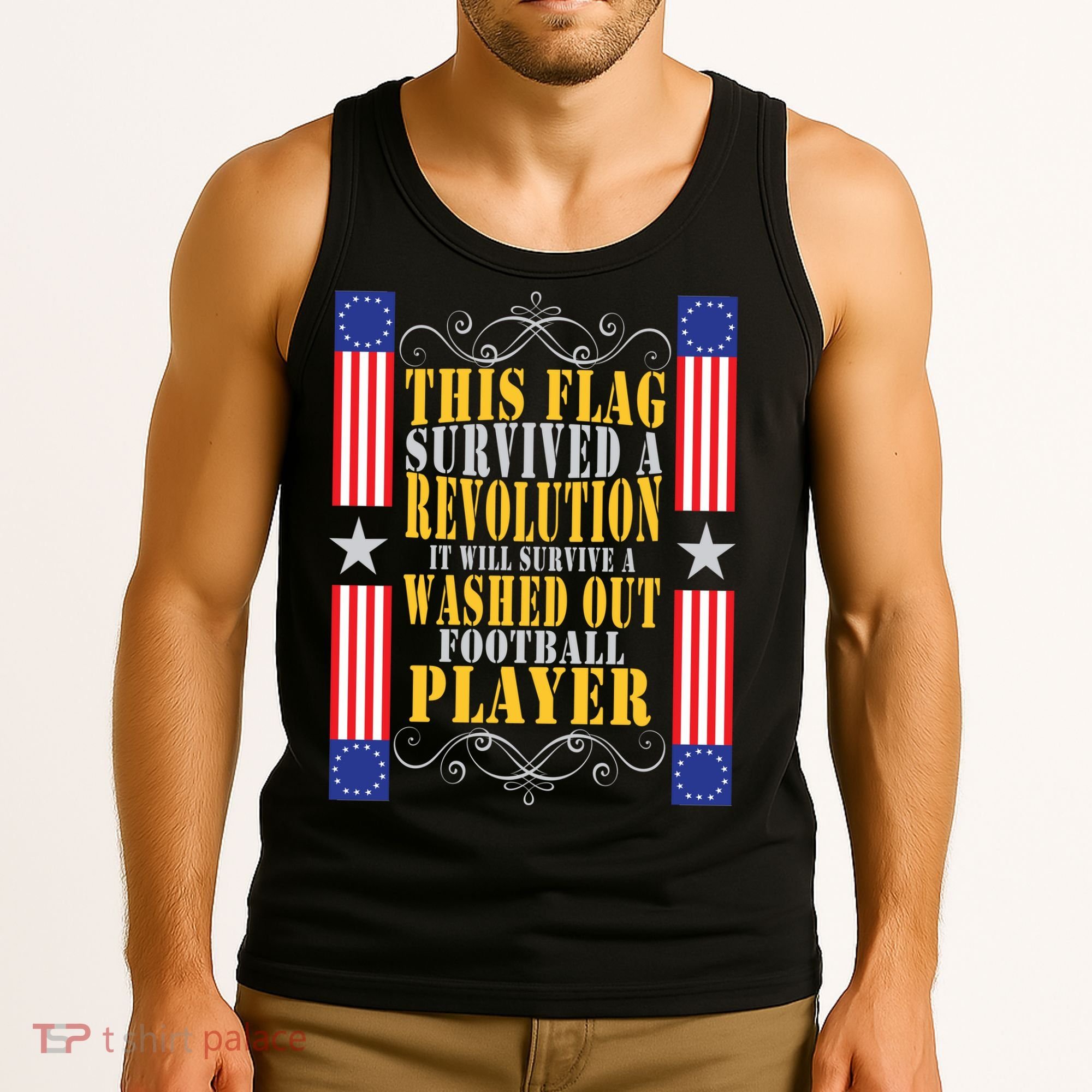 Funny Betty Ross Flag Survived The Revolution Tank Top