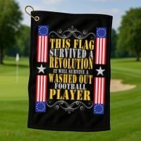 Funny Betty Ross Flag Survived The Revolution Golf Towel thumb 1