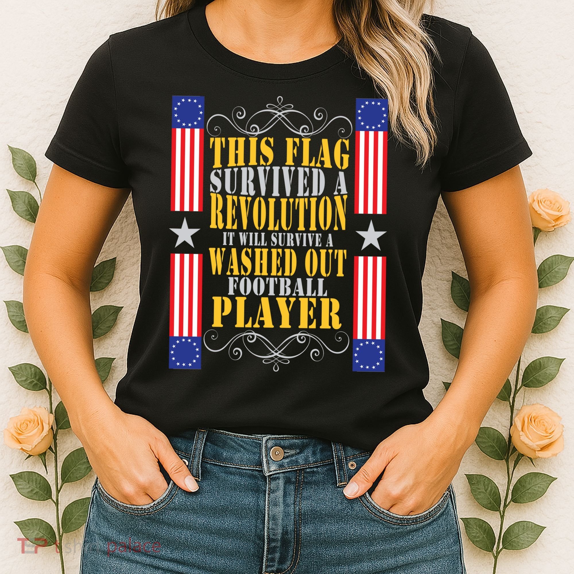 Funny Betty Ross Flag Survived The Revolution Women's T-Shirt