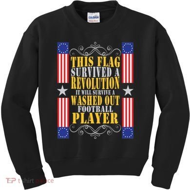 Funny Betty Ross Flag Survived The Revolution Kids Sweatshirt