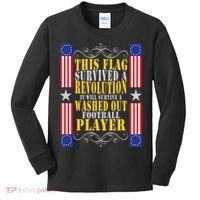 Funny Betty Ross Flag Survived The Revolution Kids Long Sleeve Shirt thumb 0