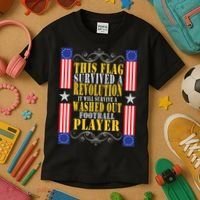 Funny Betty Ross Flag Survived The Revolution Kids T-Shirt thumb 3