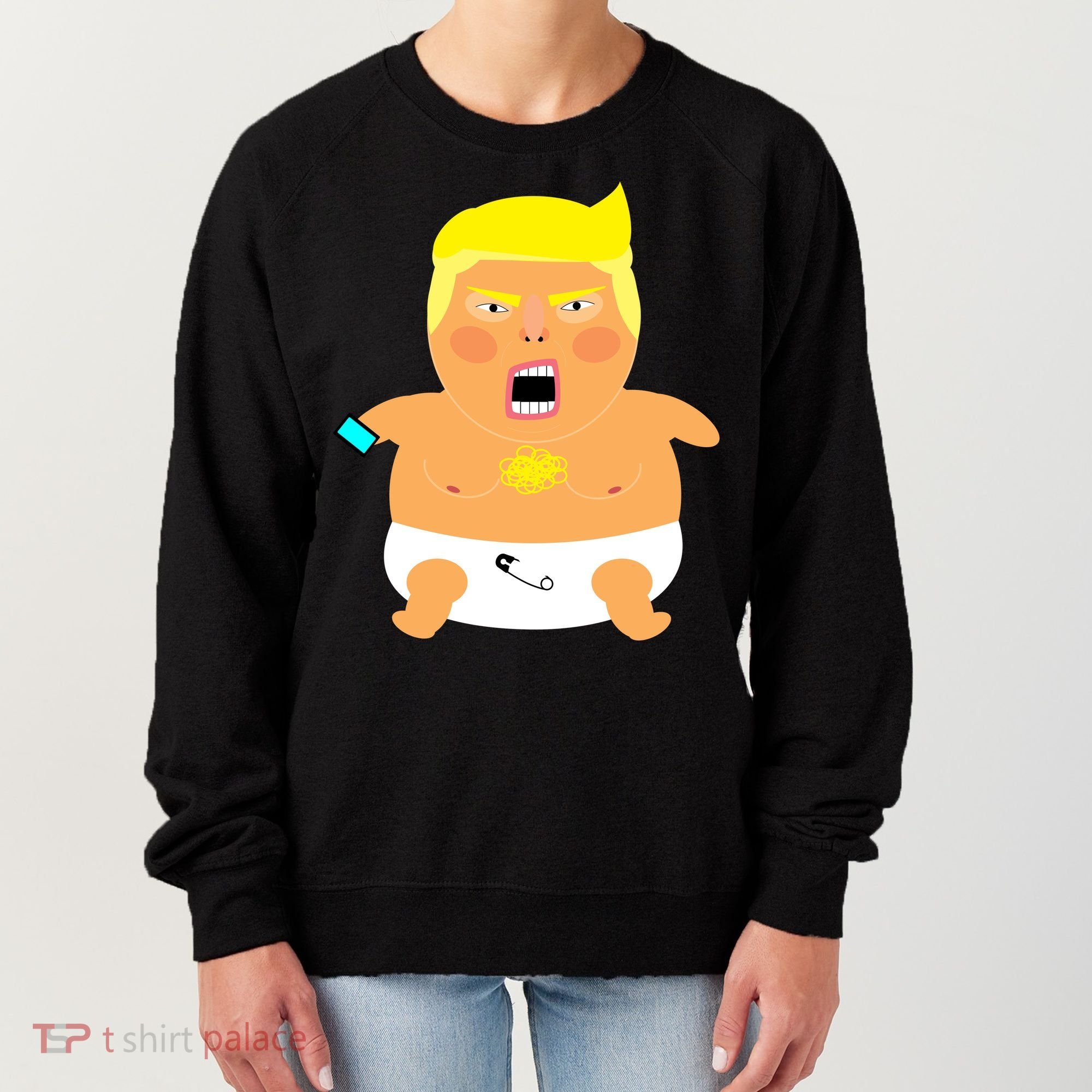 Funny Big Baby Trump Women's Sweatshirt