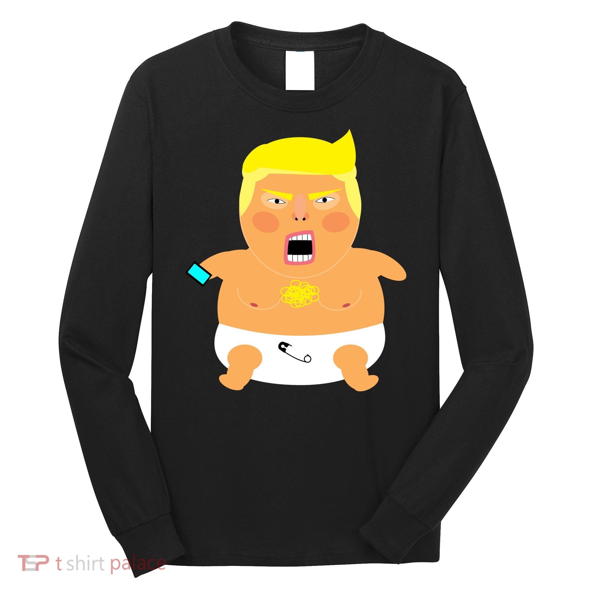Funny Big Baby Trump Long Sleeve Shirt