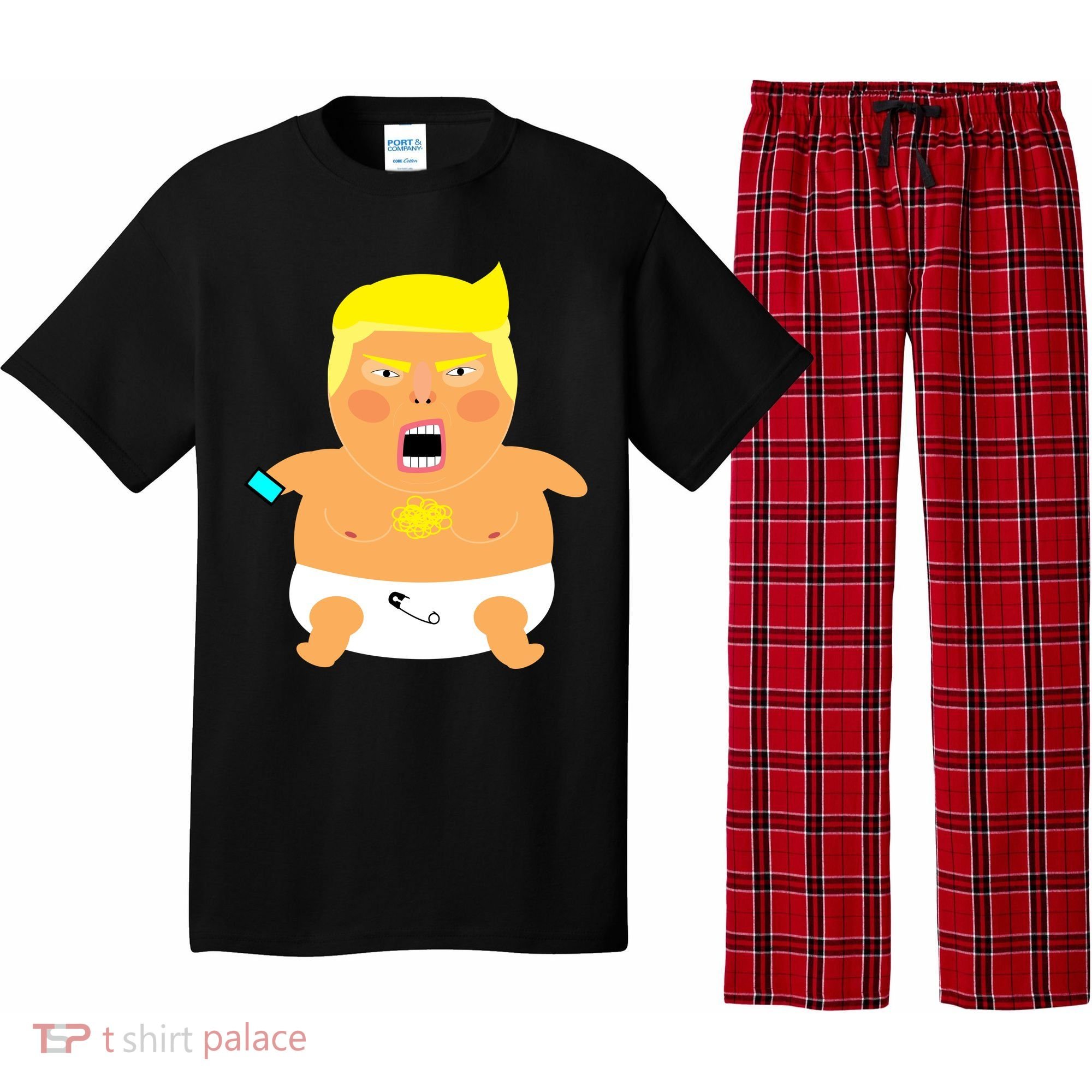 Funny Big Baby Trump Pajama Set