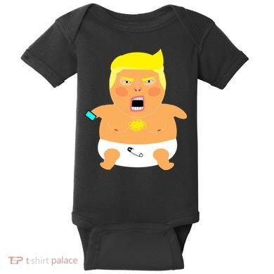 Funny Big Baby Trump Baby Bodysuit