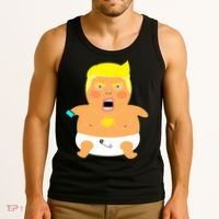 Funny Big Baby Trump Tank Top thumb 3