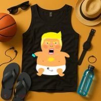 Funny Big Baby Trump Tank Top thumb 4