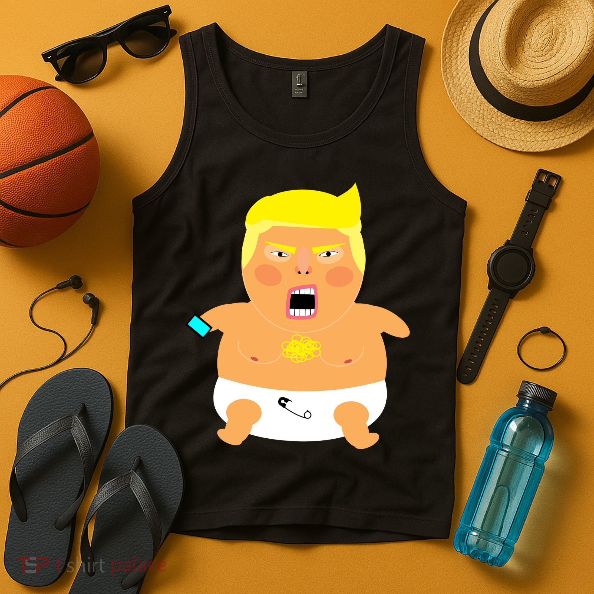 Funny Big Baby Trump Tank Top