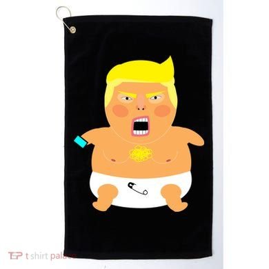 Funny Big Baby Trump Golf Towel