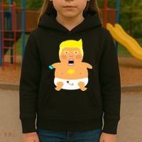 Funny Big Baby Trump Kids Hoodie thumb 3