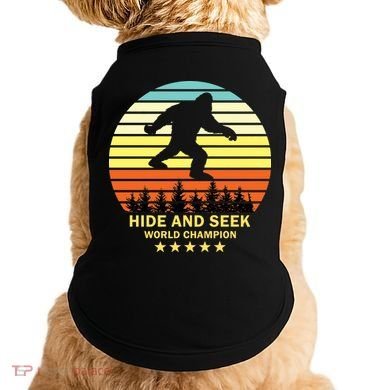 Funny Bigfoot Hide And Seek World Champion Doggie Tank