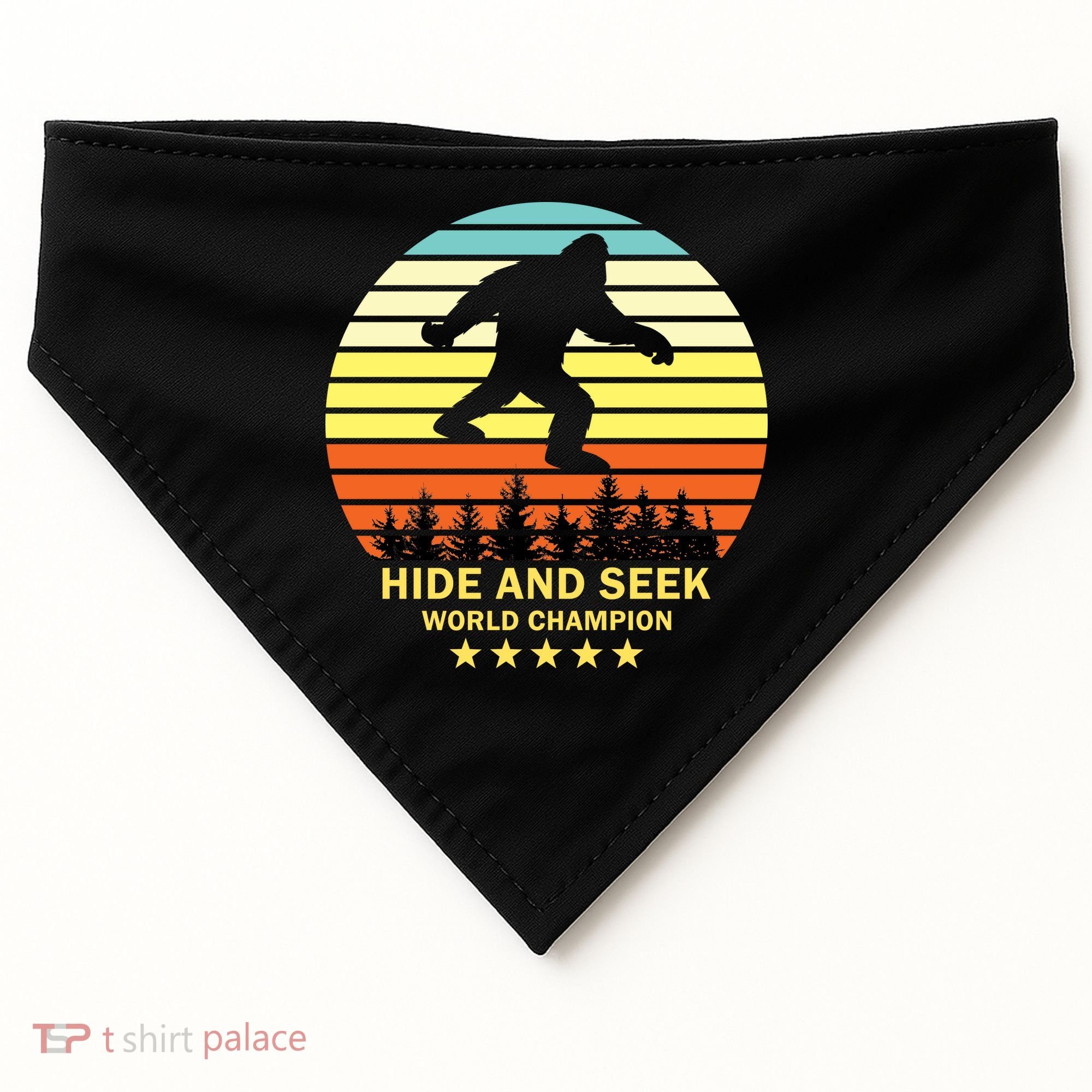 Funny Bigfoot Hide And Seek World Champion USA-Made Doggie Bandana
