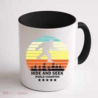 Funny Bigfoot Hide And Seek World Champion Coffee Mug thumb 1