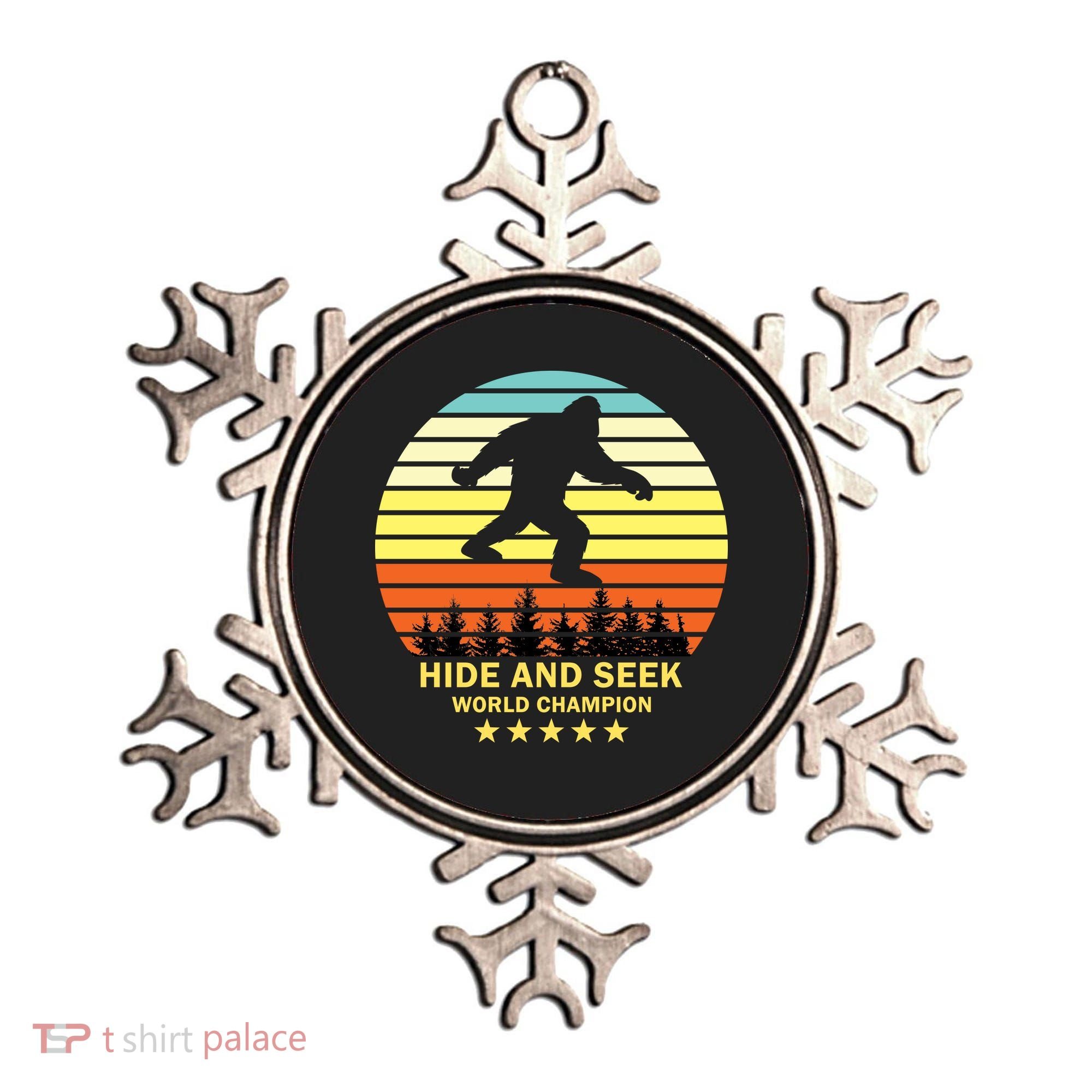 Funny Bigfoot Hide And Seek World Champion Ornament