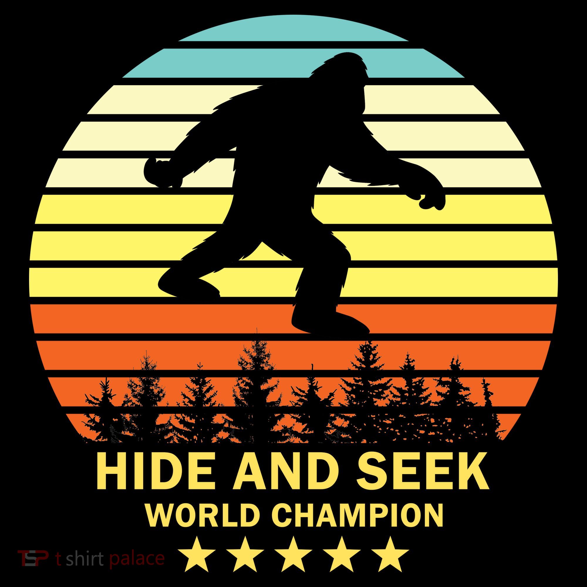 Funny Bigfoot Hide And Seek World Champion Ornament