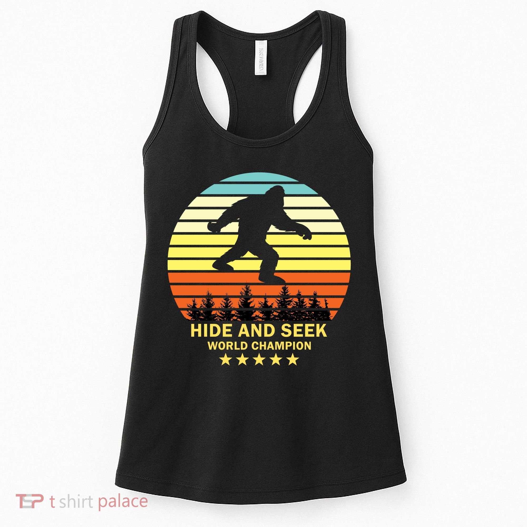 Funny Bigfoot Hide And Seek World Champion Women's Tank Top