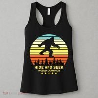 Funny Bigfoot Hide And Seek World Champion Women's Tank Top thumb 3