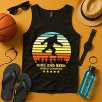 Funny Bigfoot Hide And Seek World Champion Tank Top thumb 4