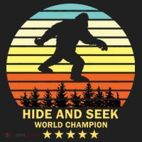 Funny Bigfoot Hide And Seek World Champion Golf Towel thumb 3