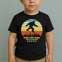 Funny Bigfoot Hide And Seek World Champion Toddler T-Shirt thumb 2