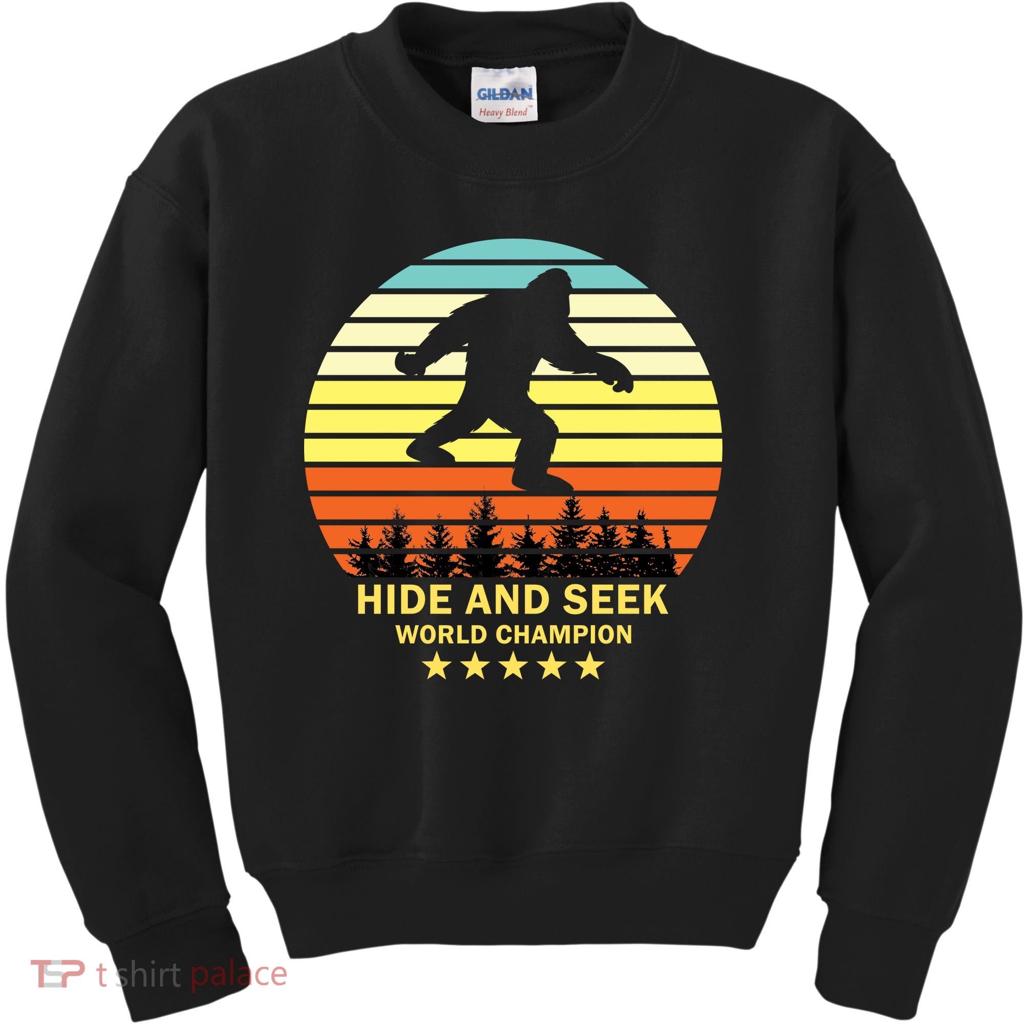 Funny Bigfoot Hide And Seek World Champion Kids Sweatshirt