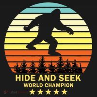 Funny Bigfoot Hide And Seek World Champion Kids Long Sleeve Shirt thumb 2