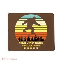Funny Bigfoot Hide And Seek World Champion Mousepad thumb 0