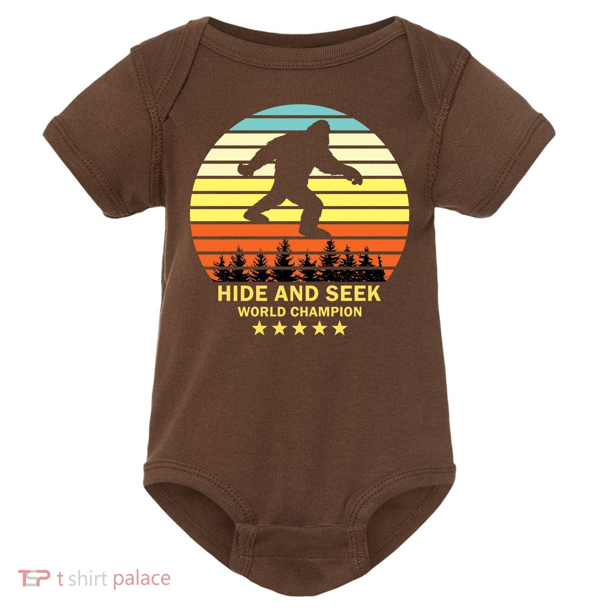 Funny Bigfoot Hide And Seek World Champion Baby Bodysuit