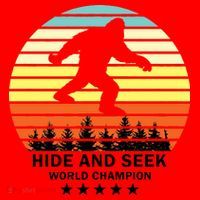 Funny Bigfoot Hide And Seek World Champion Santa Hat thumb 1