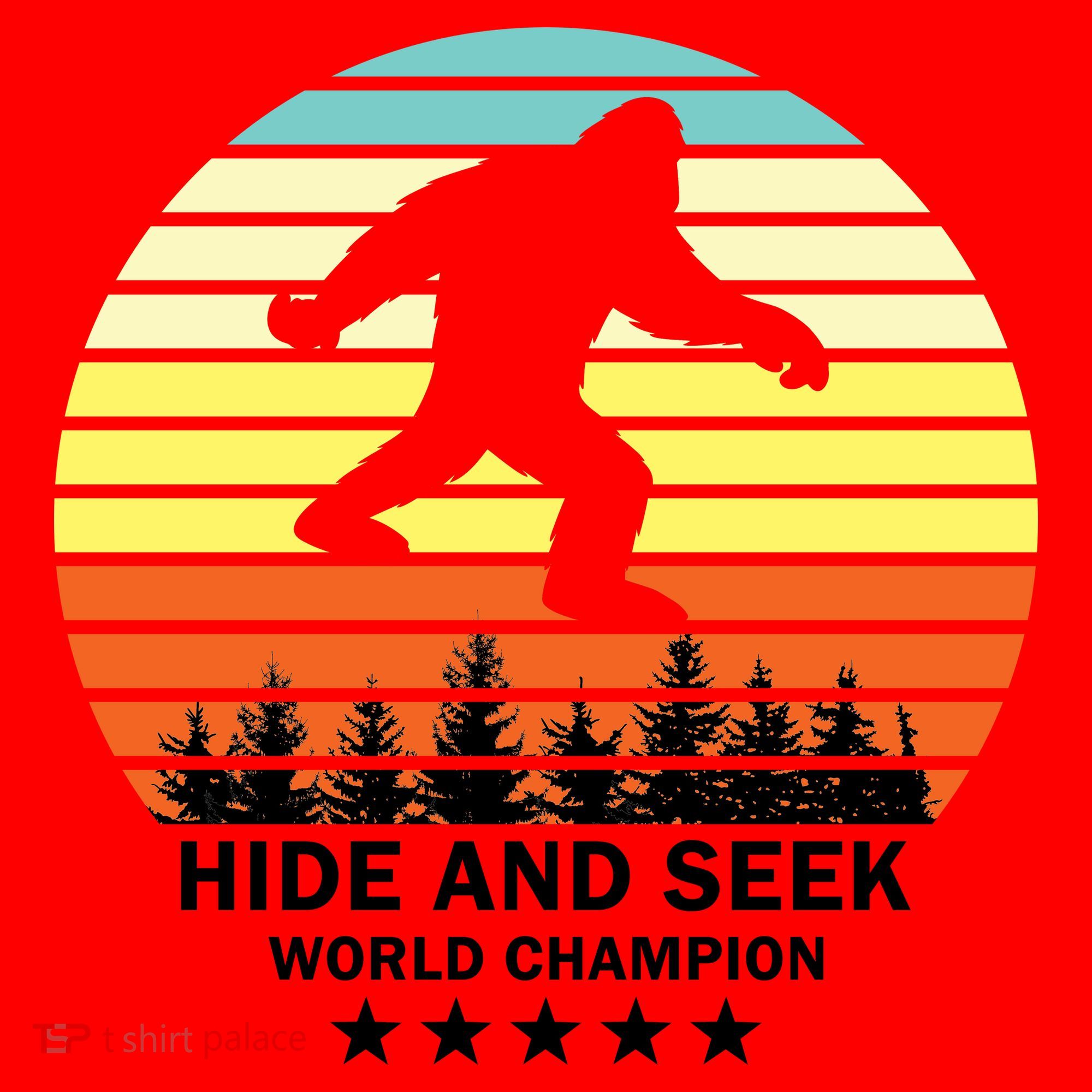 Funny Bigfoot Hide And Seek World Champion Santa Hat
