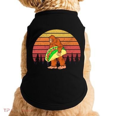 Funny Bigfoot Holding A Taco Doggie Tank