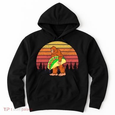 Funny Bigfoot Holding A Taco Hoodie