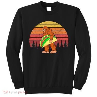 Funny Bigfoot Holding A Taco Sweatshirt