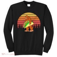 Funny Bigfoot Holding A Taco Sweatshirt thumb 0