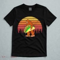 Funny Bigfoot Holding A Taco T-Shirt thumb 5