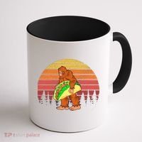 Funny Bigfoot Holding A Taco Coffee Mug thumb 1