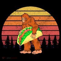 Funny Bigfoot Holding A Taco Coffee Mug thumb 5