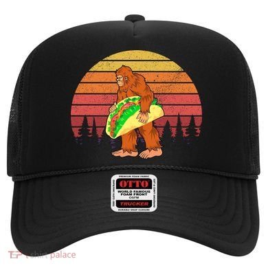 Funny Bigfoot Holding A Taco Hat
