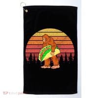 Funny Bigfoot Holding A Taco Golf Towel thumb 0