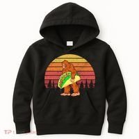 Funny Bigfoot Holding A Taco Kids Hoodie thumb 0
