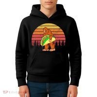 Funny Bigfoot Holding A Taco Kids Hoodie thumb 4