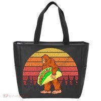 Funny Bigfoot Holding A Taco Tote Bag thumb 0