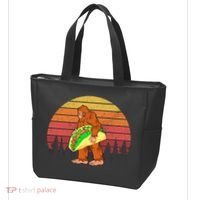Funny Bigfoot Holding A Taco Tote Bag thumb 3