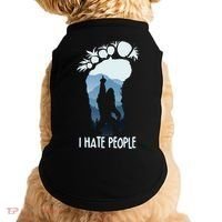 Funny Bigfoot I Hate People Doggie Tank thumb 0