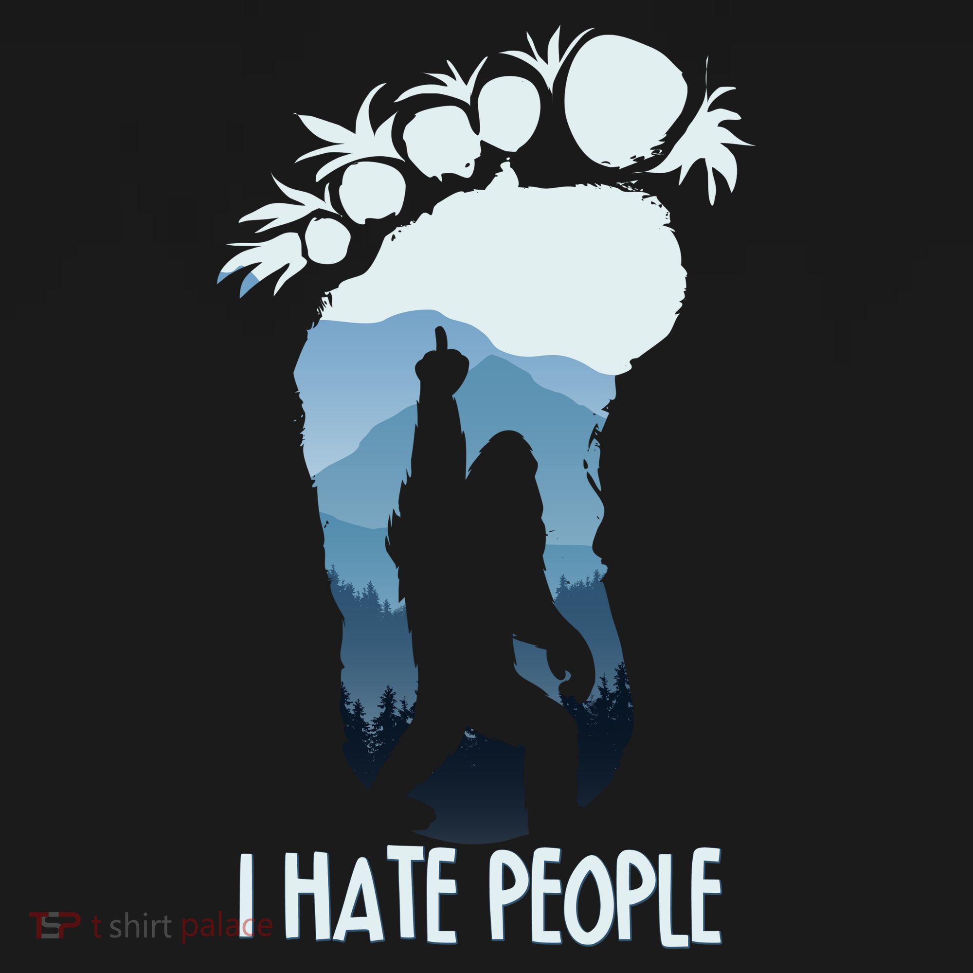 Funny Bigfoot I Hate People Hoodie